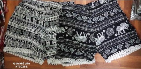 Quần đùi lanh thổ cẩm (KT)