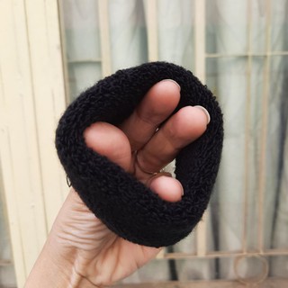 Combo 6 cái Len cột tóc đen mềm mã 350 (bản 4-4.5cm)