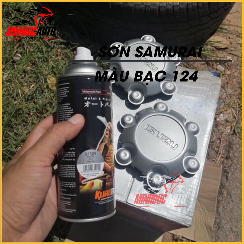 Sơn xịt Samurai 124 - chai sơn xịt cao cấp độ mịn cao dành cho sơn xe máy, ô tô
