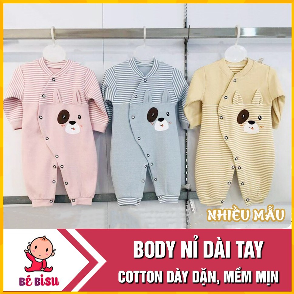 BODY NỈ Quảng Châu dài tay thu đông, mềm mịn loại 1 cho bé 5-11kg