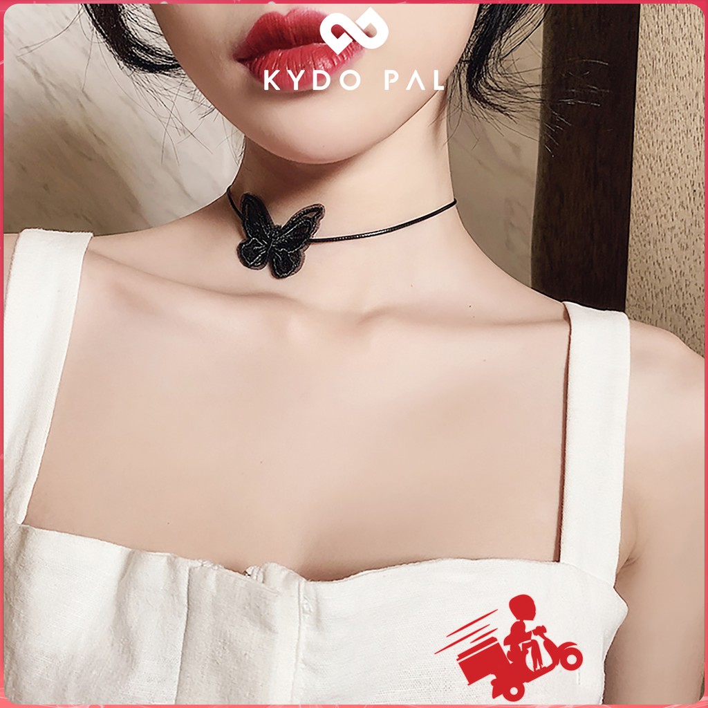 Vòng cổ choker nữ hình bướm vải dây chuyền thời trang cá tính MCK33 - KYDO PAL Phụ kiện trang sức