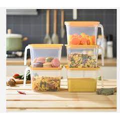 Hộp vuông bảo quản thực phẩm có nắp và tay cầm - AT
