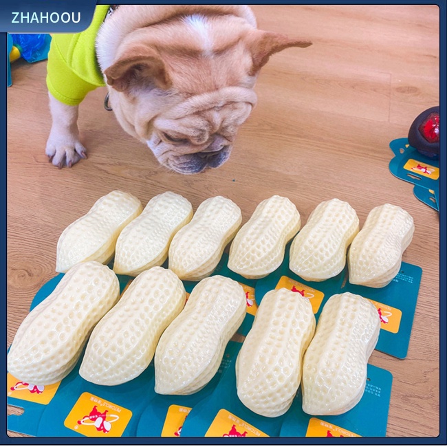 ☃Nhà☃ Búp Bê Đồ Chơi Hình Hạt Đậu Phộng Chống Cắn Làm Sạch Răng Cho Cún Cưng