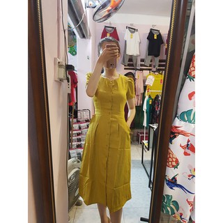 Đầm kẻ vintage HM