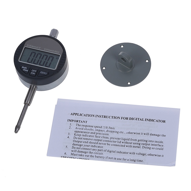 Chỉ báo quay số kỹ thuật số DTI 0,01mm '0005 &quot; Phạm vi 0-25,4mm '1 &quot; Đồng hồ đo