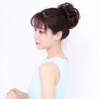 Real Remy Tóc Con Người Lộn Xộn Bun Co Giãn Scrunchie Kẹp Đuôi Ngựa Phần Mở Rộng.US Trong Q3Z7