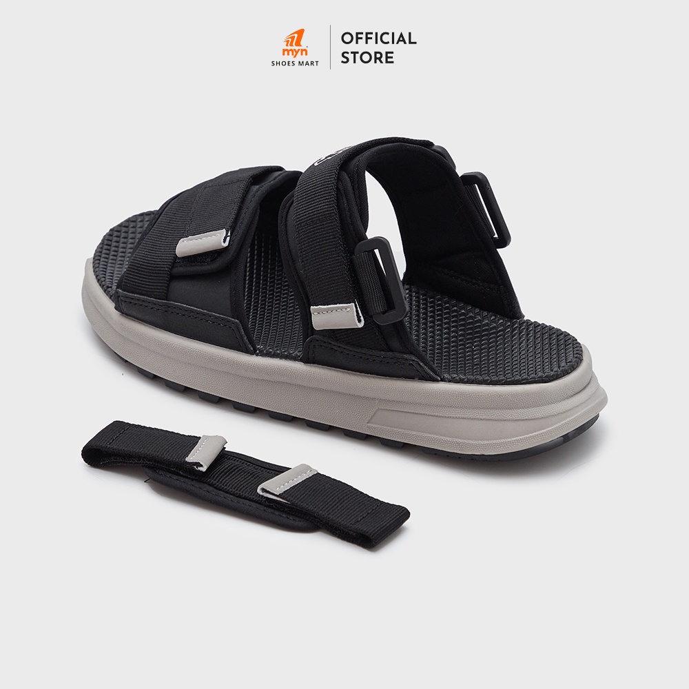 Sandal 2 quai ZX 2822 Black Grey bản to có thể tháo quai hậu đế Phylong EVA 3.5cm cá tính