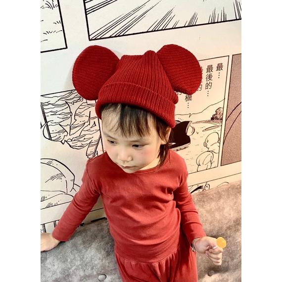 Mũ len [Hàng có sẵn] cho mẹ và bé_hình Mickey (Ảnh thật)