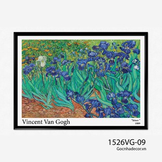 Khung tranh treo tường in vải canvas chủ đề Van Gogh Góc Nhà Decor tặng kèm đinh treo tranh Mã 1526-09