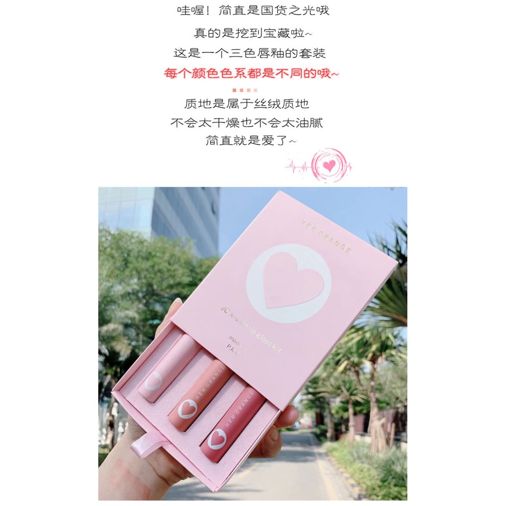 Set 3 Son Kem Nhung Mịn Trang Điểm Chuyên Nghiệp | BigBuy360 - bigbuy360.vn