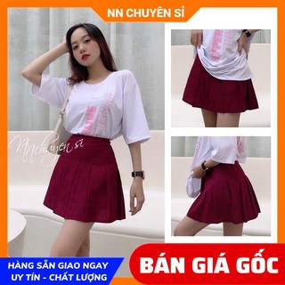 CHÂN VÁY XẾP LI NGẮN KN35 ⚡️ẢNH THẬT⚡️ CHÂN VÁY NỮ ⚡️ VÁY XẾP LI