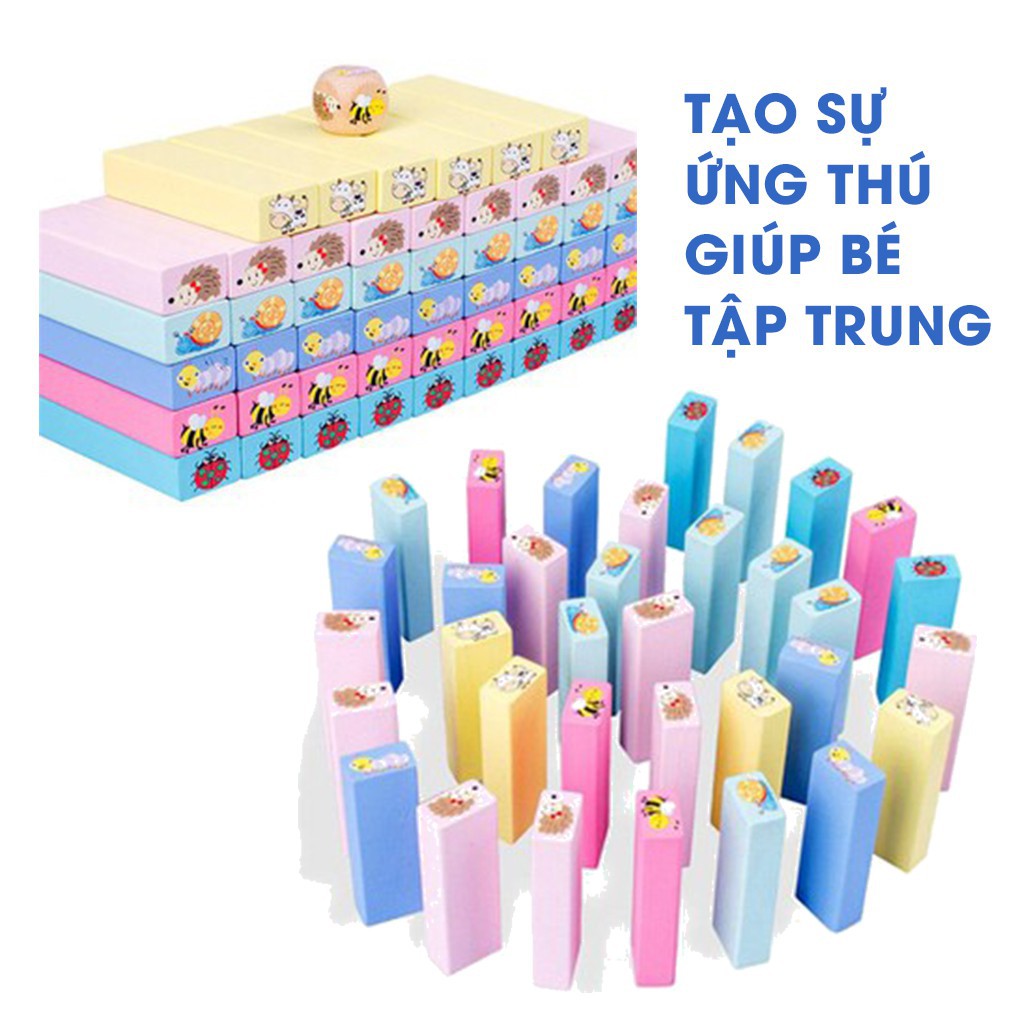 Trò Chơi Rút Gỗ - 51 Thanh Nhiều Màu In Hình Động Vật Cỡ Lớn In Màu Cỡ Lớn In Hình Con Vật Đáng Yêu