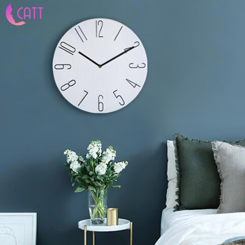 Đồng Hồ Treo Tường 14 &quot;Màu Trắng Phong Cách Hiện Đại