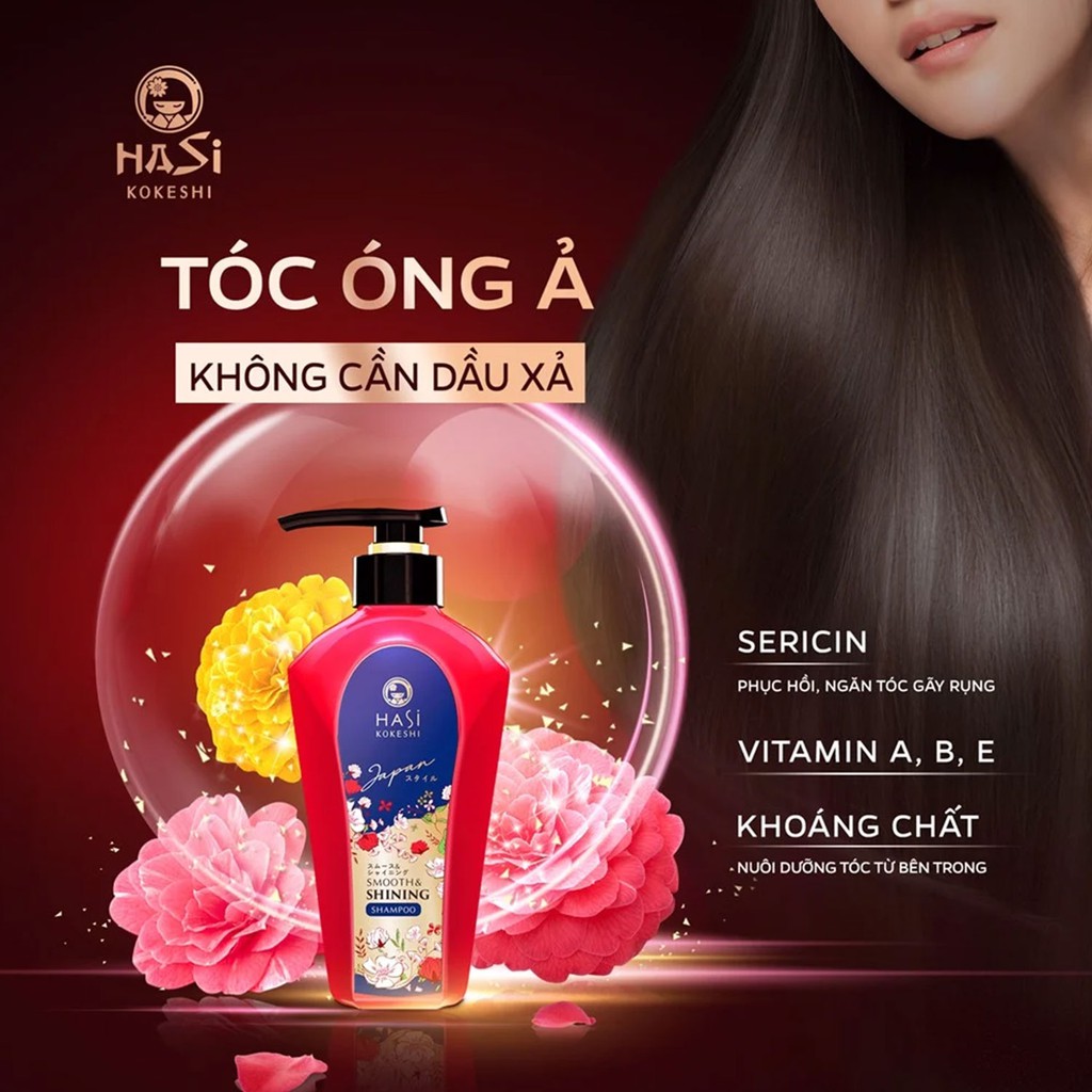 Dầu Gội Hasi Kokeshi Shampoo 450g