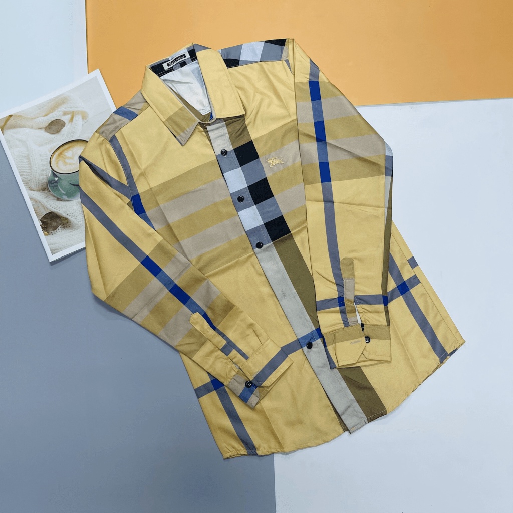 Áo Sơ Mi Nam Tay Dài Phối 3D Sọc Lớn Logo Thêu Ngựa Phong Cách Sang Trọng Trẻ Trung [NEW UNISEX]