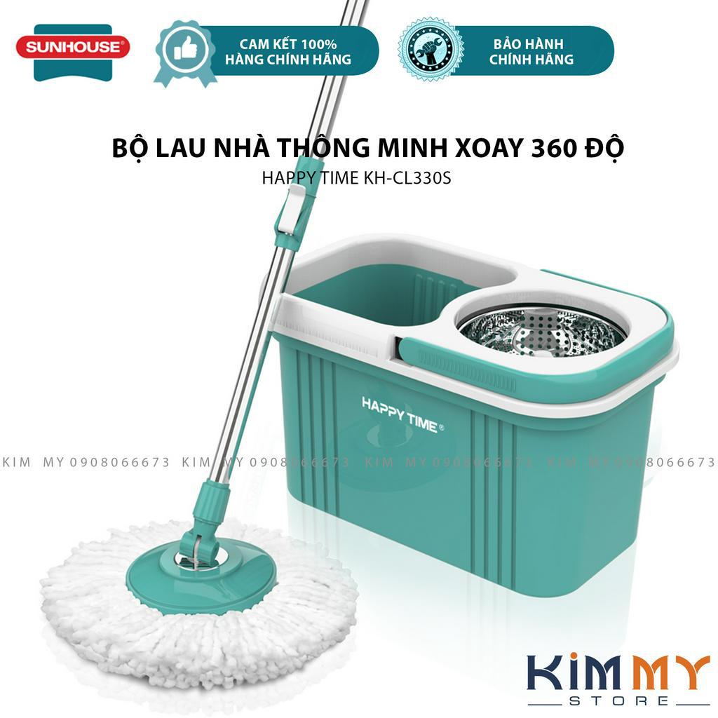 BỘ LAU NHÀ XOAY 360 ĐỘ SUNHOUSE KS-CL330S- tặng thêm 1 bông lau