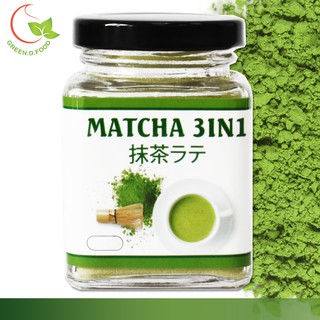Hũ 60g bột trà xanh sữa - matcha 3in1 greend food