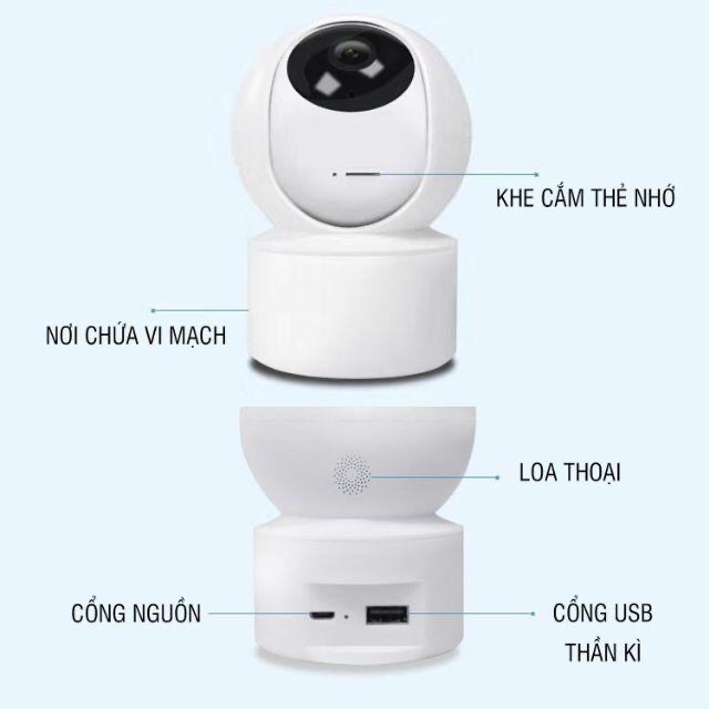 Camera Ip Wifi CareCam YH200 Độ Phân Giải 2.0Mpx - Xoay Theo Chuyển Động - Phần mềm carecam