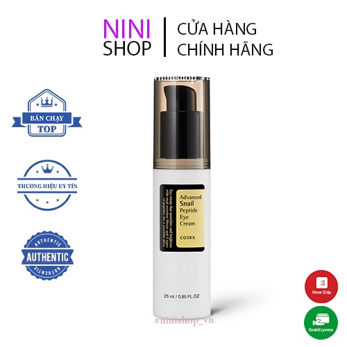 Kem dưỡng da mắt Cosrx Advanced Snail Peptide Eye Cream 25ml - ninishop