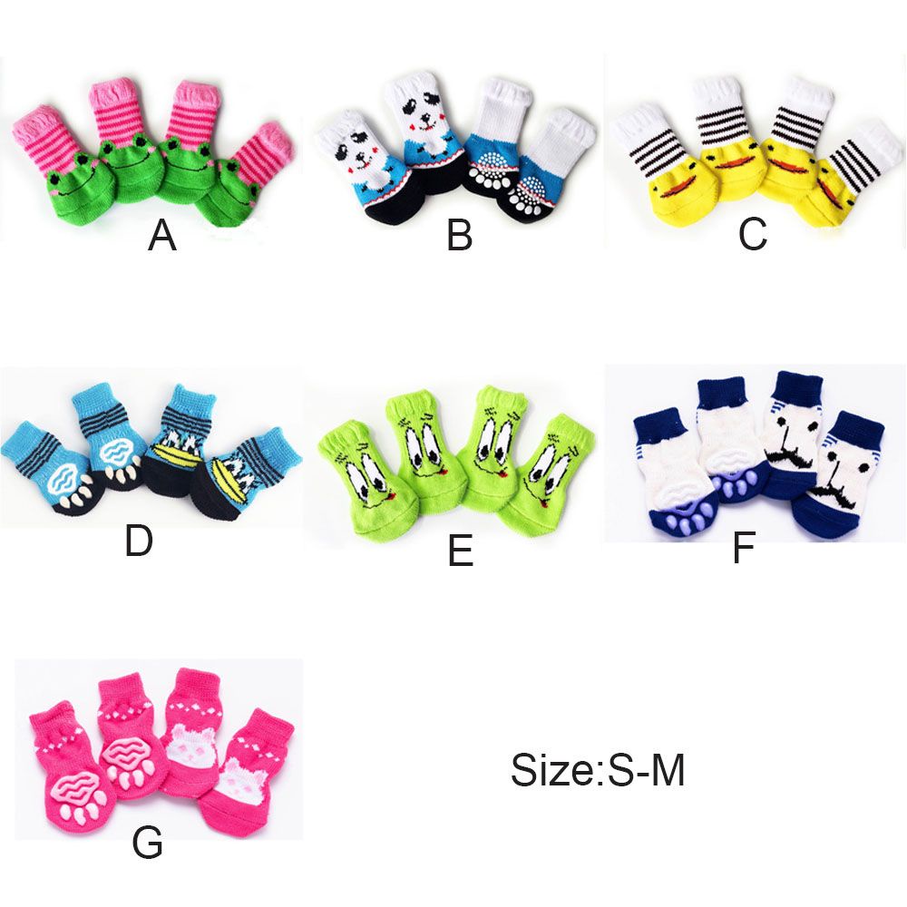 Vớ dệt kim dày dặn chống trầy xước hình chân chó đáng yêu cho thú cưng