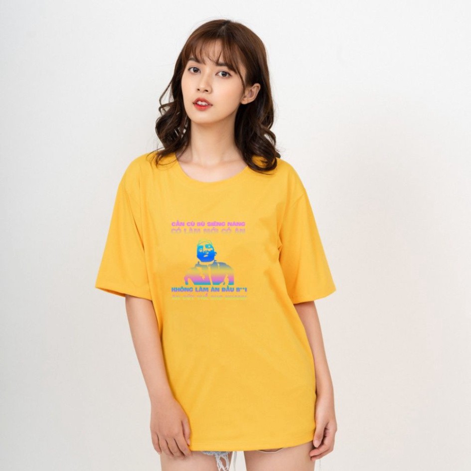 Áo Thun Nam Nữ Phản Quang Cần Cù Bù Siêng Năng Form Body Hàn Quốc Chất Thun Cotton Thoáng Mát Thấm Hút Mồ Hôi