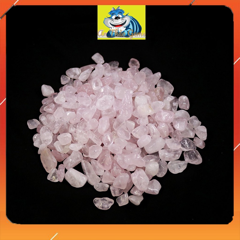 Đá Vụn Màu Hồng - Rose Quartz, Đá Thanh Tẩy, Vụn Đá Phong Thuỷ Dùng Trang Trí, Thả Bể Cá, Làm Đồ Vật May Mắn