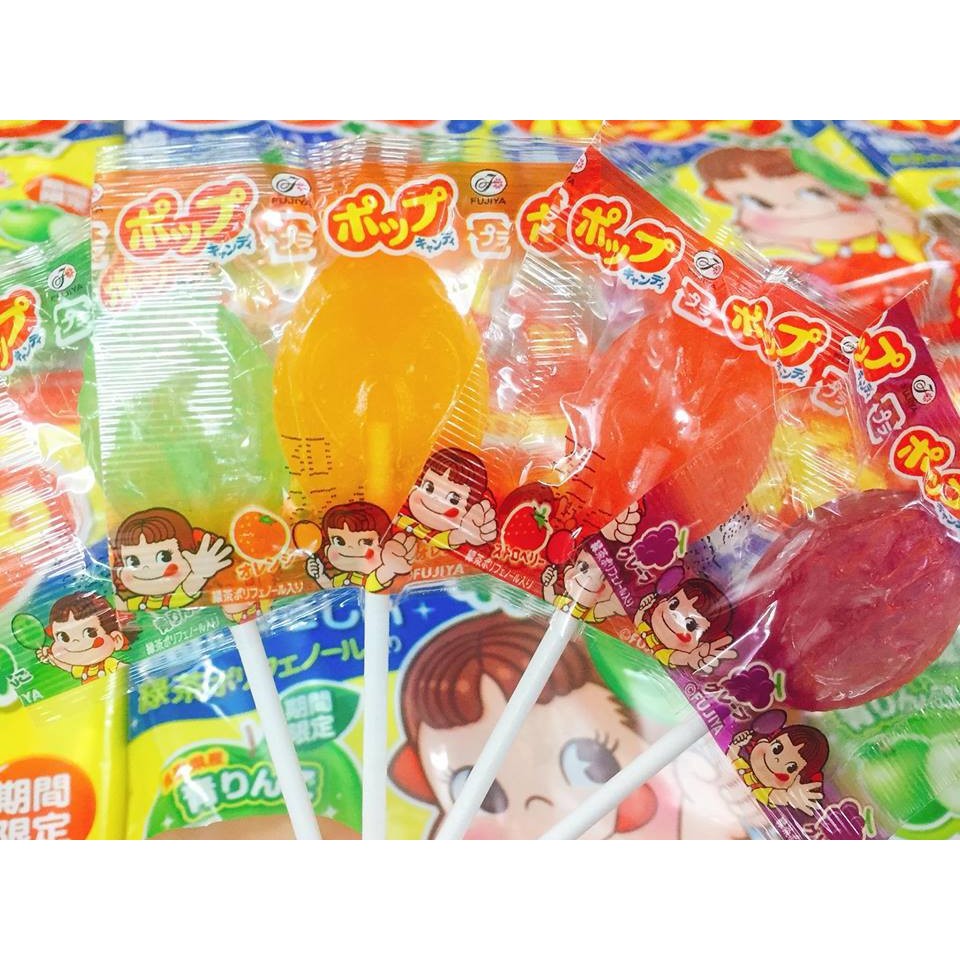 [Lốc 6 gói lớn] Kẹo mút trái cây Fujiya Pop Candy Nhật Bản (20 cái/ gói)