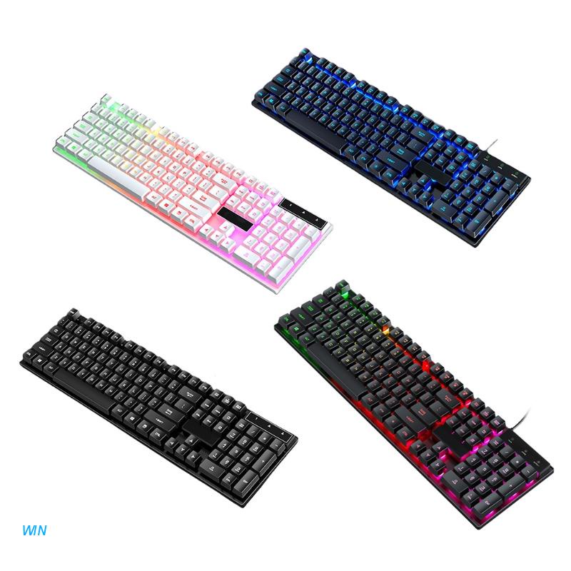 Máy Chơi Game 104 Phím Màu Xanh Lá/Đỏ/Đen Có Dây Cắm USB
