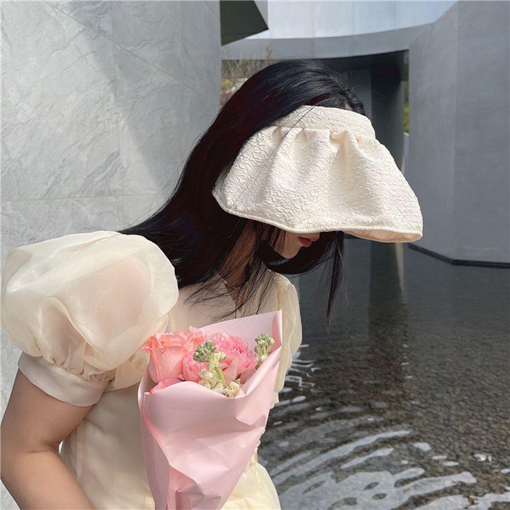 TWINKLE Mũ Lưỡi Trai Hở Chóp Màu Sắc Ngọt Ngào Thời Trang Đi Biển Mùa Hè Cho Nữ