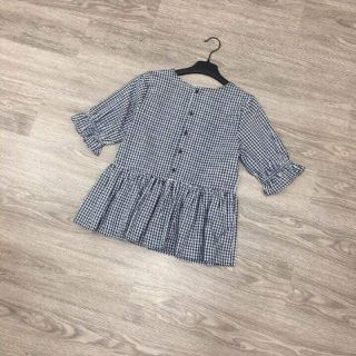 Áo peplum kẻ