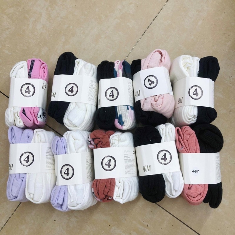 Set 2 quần tất HM bé gái dư xịn 4-34kg