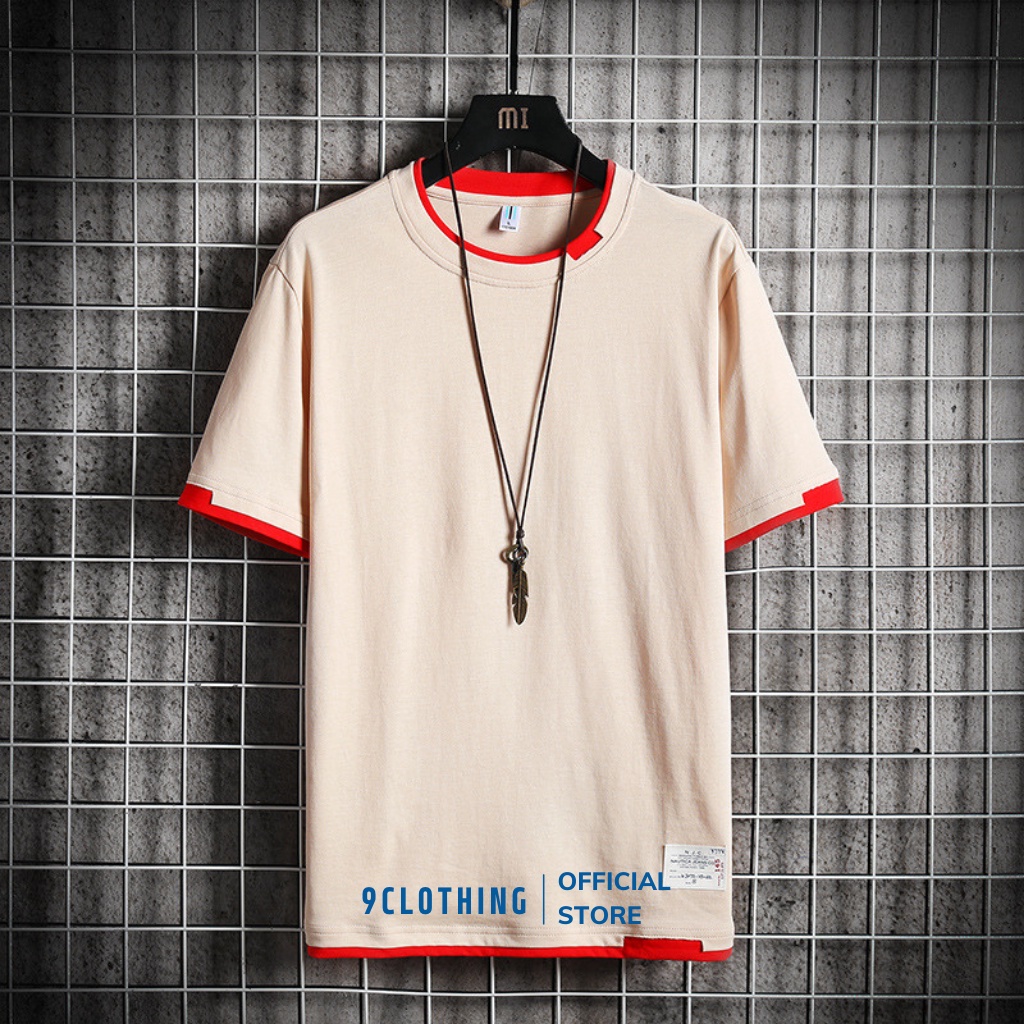 Áo phông nam phong cách Hong Kong, áo thun cotton thoáng mát dáng đường phố hàng nội địa nhập 9CLOTHING