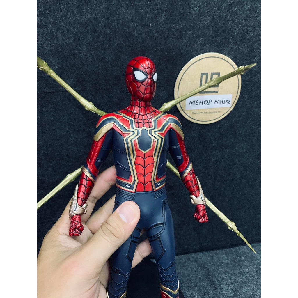 Mô hình tượng tĩnh Spider man - Iron Spider - người nhện có càng hãng Crazy Toys cao 30cm