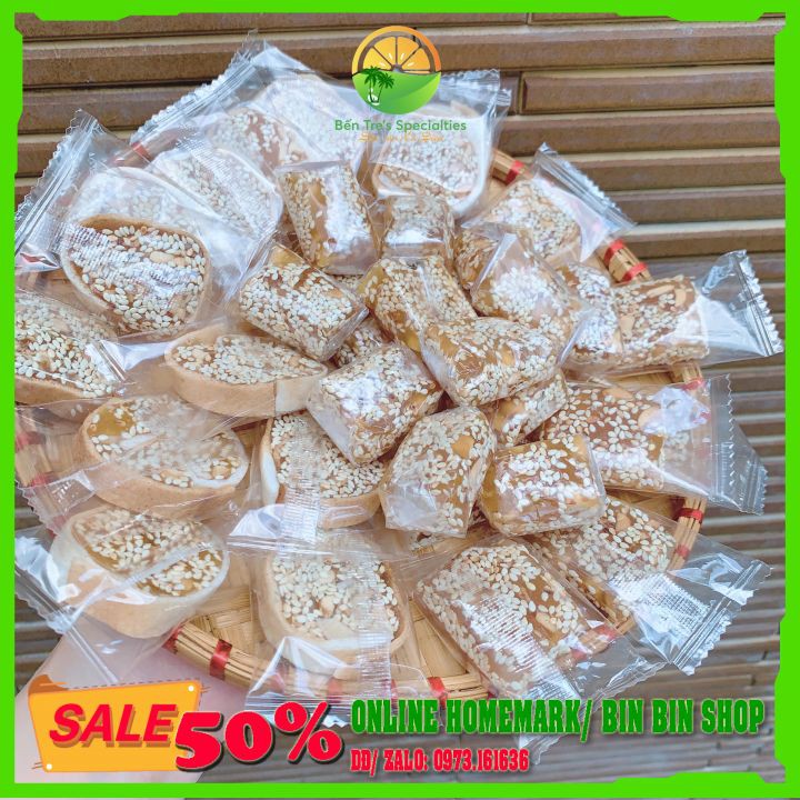 Kẹo mè xửng- đặc sản Bến Tre đồ ăn vặt