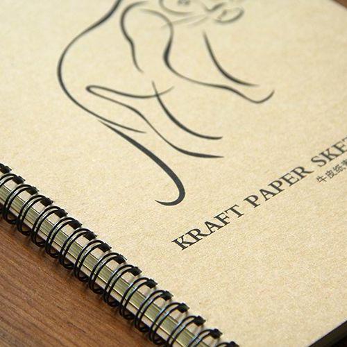 Kraft Paper Sketchbook Potentate (giấy nâu) 80g 50 tờ lò xo (bìa con hổ)