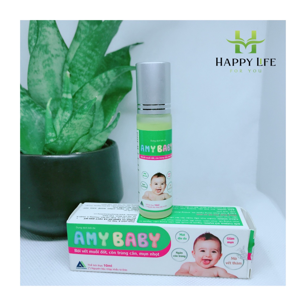 Bôi muỗi đốt cho bé, bôi mụn nhọt AMY BABY 10ml, nguyên liệu nhập khẩu từ Đức - Happy Life 4U