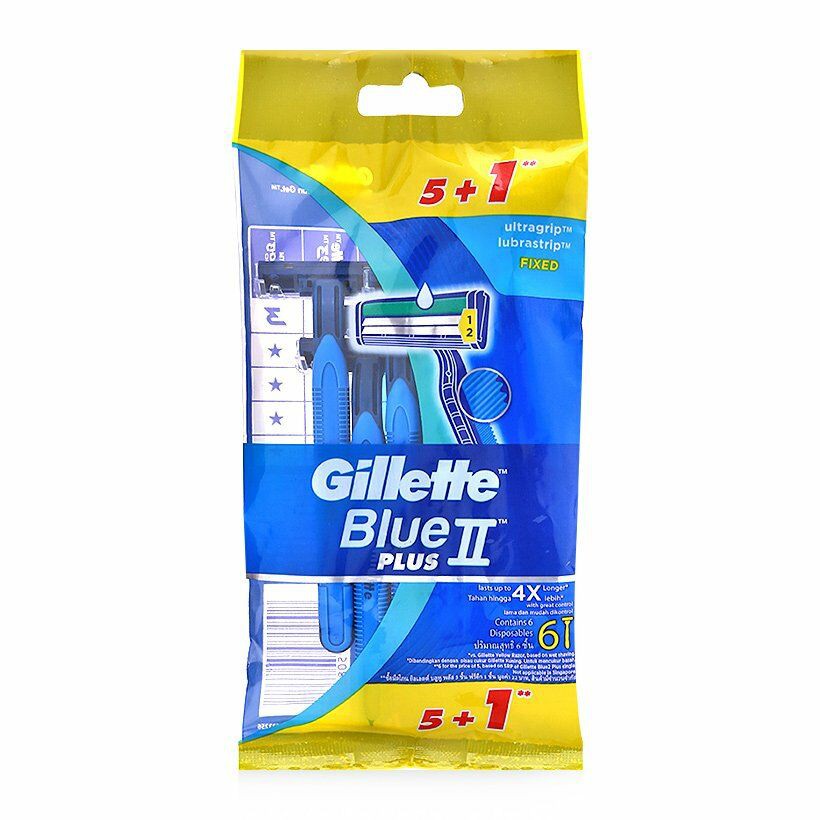 Dao cạo râu Gillette blue II Plus (gói 6 cây)