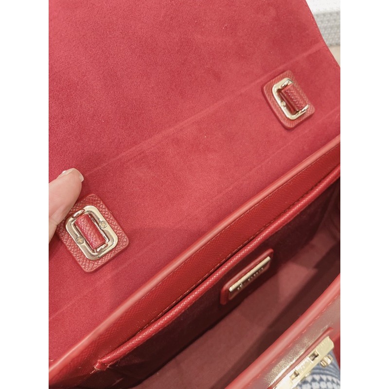 Túi F quai cầm sz 23cm kèm dây da đeo chéo