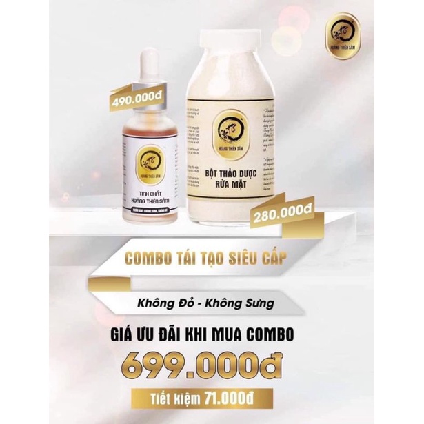 Combo Hoàng Thiên Sâm Vip 🌟Trả lại làm da trắng đẹp như ý🌟