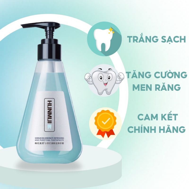 Kem đánh răng HUNMUI, giảm mảng bám ố vàng, trắng răng,thơm miệng, hương tươi mát