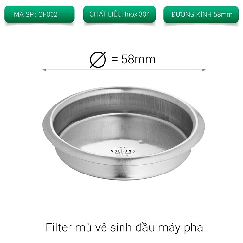 Miếng lót (Filter mù) vệ sinh máy pha