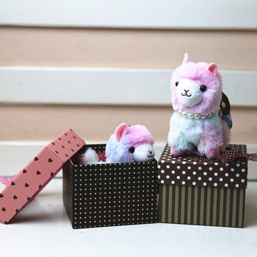Thú Nhồi Bông Hình Lạc Đà Alpaca Mềm Mại 10CM Treo Chìa Khóa Xe Hơi / Túi Xách Cho Bé