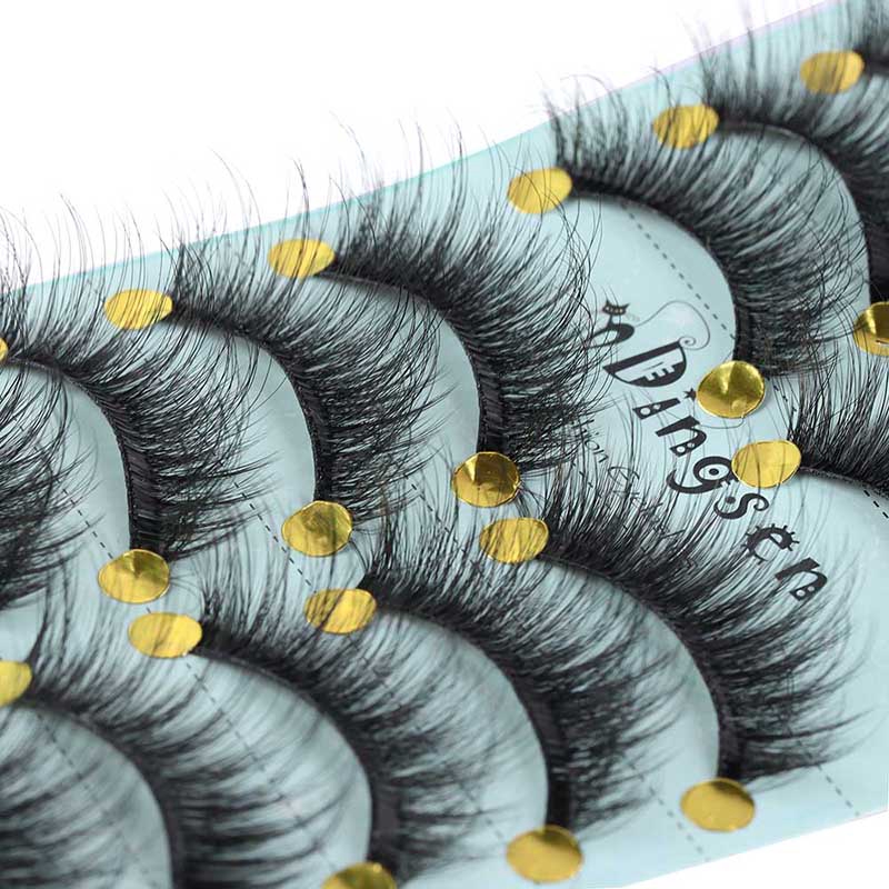 [Hàng mới về] 10 Cặp lông mi giả 3D mềm mại cho lớp trang điểm tự nhiên JP1