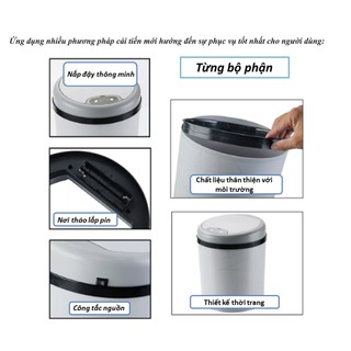 Thùng rác cảm ứng tự động 2 chế độ - SMART BIN