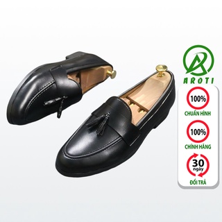 Giầy nam đẹp aroti dáng tây lười chất da đẹp cao cấp,đế khâu cực bền form mọi công sở sang trọng màu đen m573 sp5