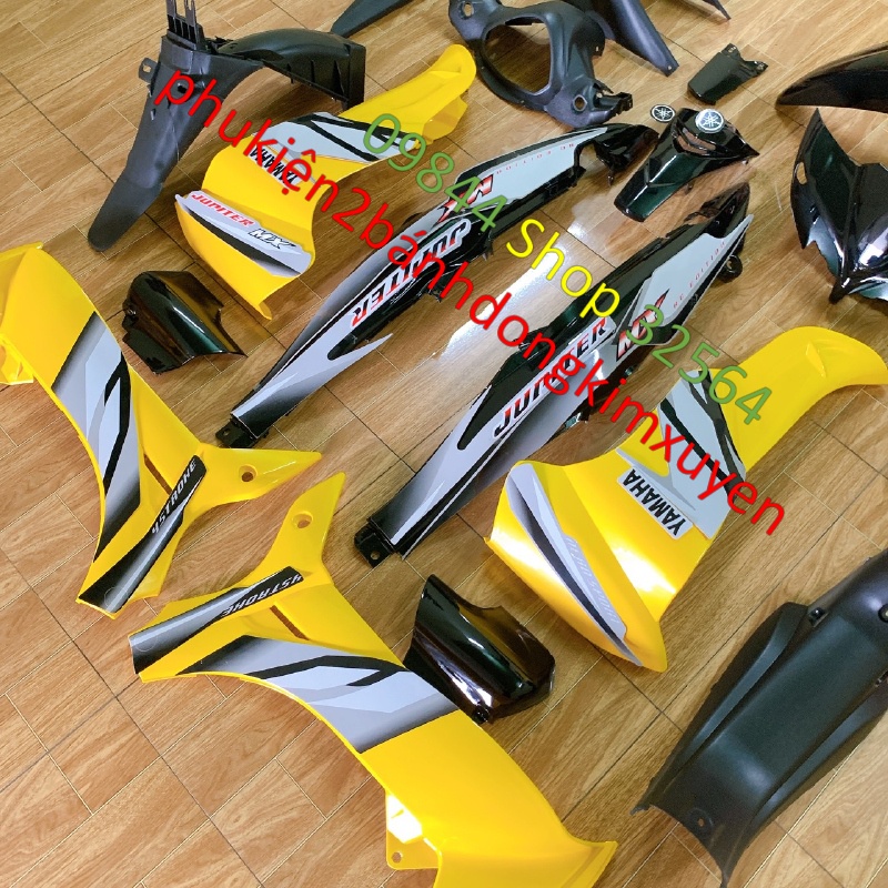 💥Bộ dàn áo xe JUPITER MX MÀU VÀNG --vỏ nhựa xe JUPITER GRAVITA -nhựa nguyên sinh cao cấp