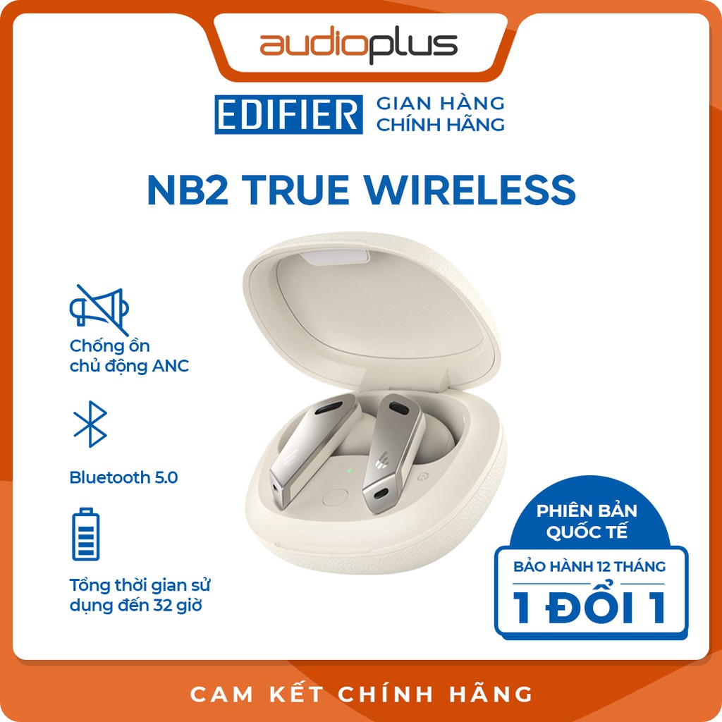 Tai nghe bluetooth true wireless Edifier TWS NB2 ANC (Đen / Trắng ) – Bản quốc tế – Chính hãng
