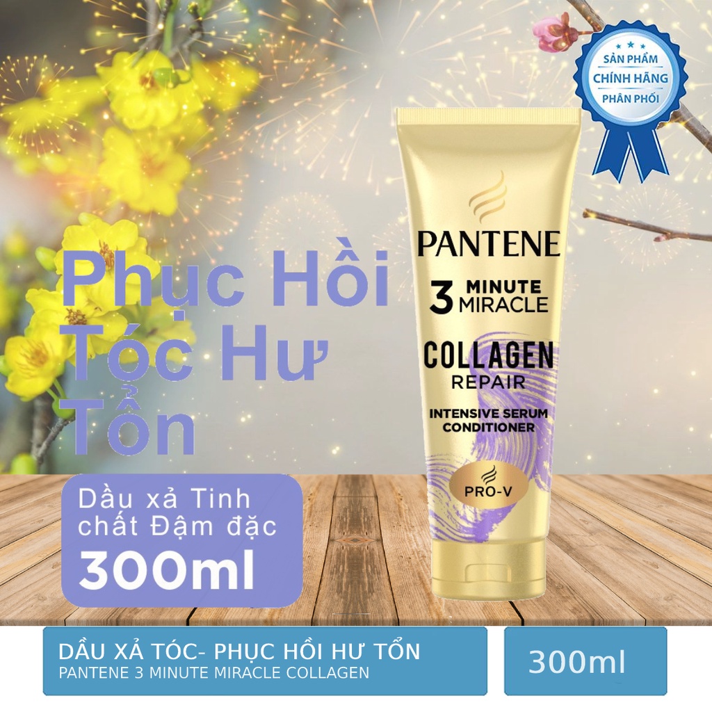 Kem Xả Pantene 3 Phút Diệu Kỳ Phục Hồi Tóc Hư Tổn 300ml