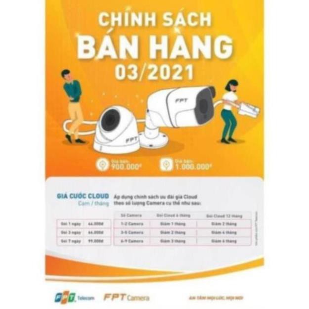 CAMERA FPT TRONG NHÀ |FREE 7 THÁNG THUÊ BAO| - Full HD - Cảm biến hình ảnh 1/2.8″ Sony IMX307- 1080p