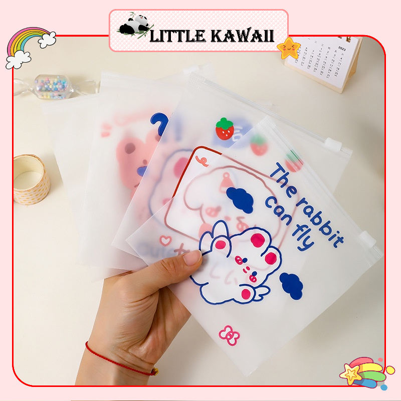 Túi zip khóa kéo đựng bánh kẹo, phụ kiện nhỏ hoạt hình dễ thương